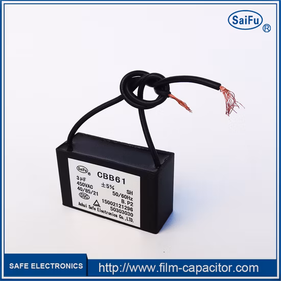 Condensateur de moteur AC à film de polypropylène métallisé de classe de sécurité B (type boîte)